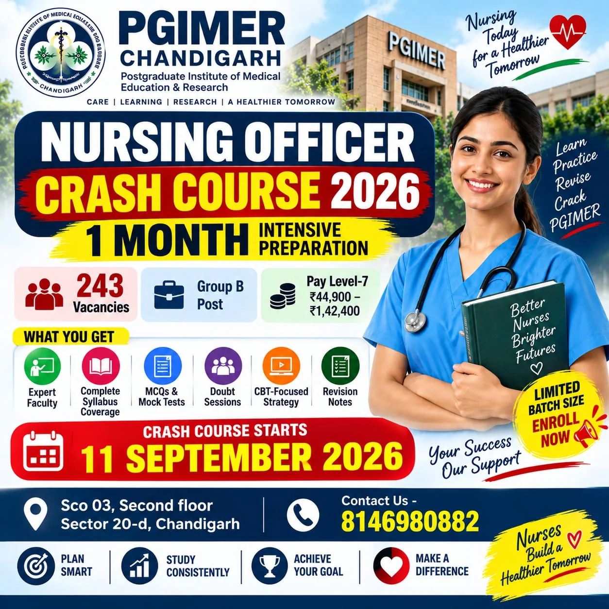PGIMER Chandigarh Nursing Officer Crash Course by Kanika’s Nursing Academy