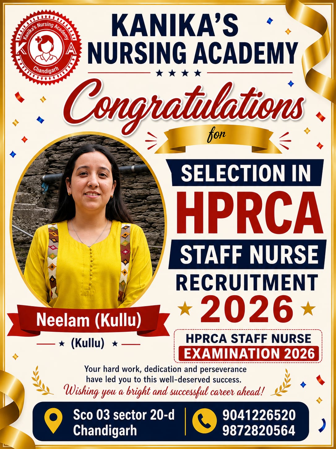 Neelam — HPRCA Staff Nurse 2026