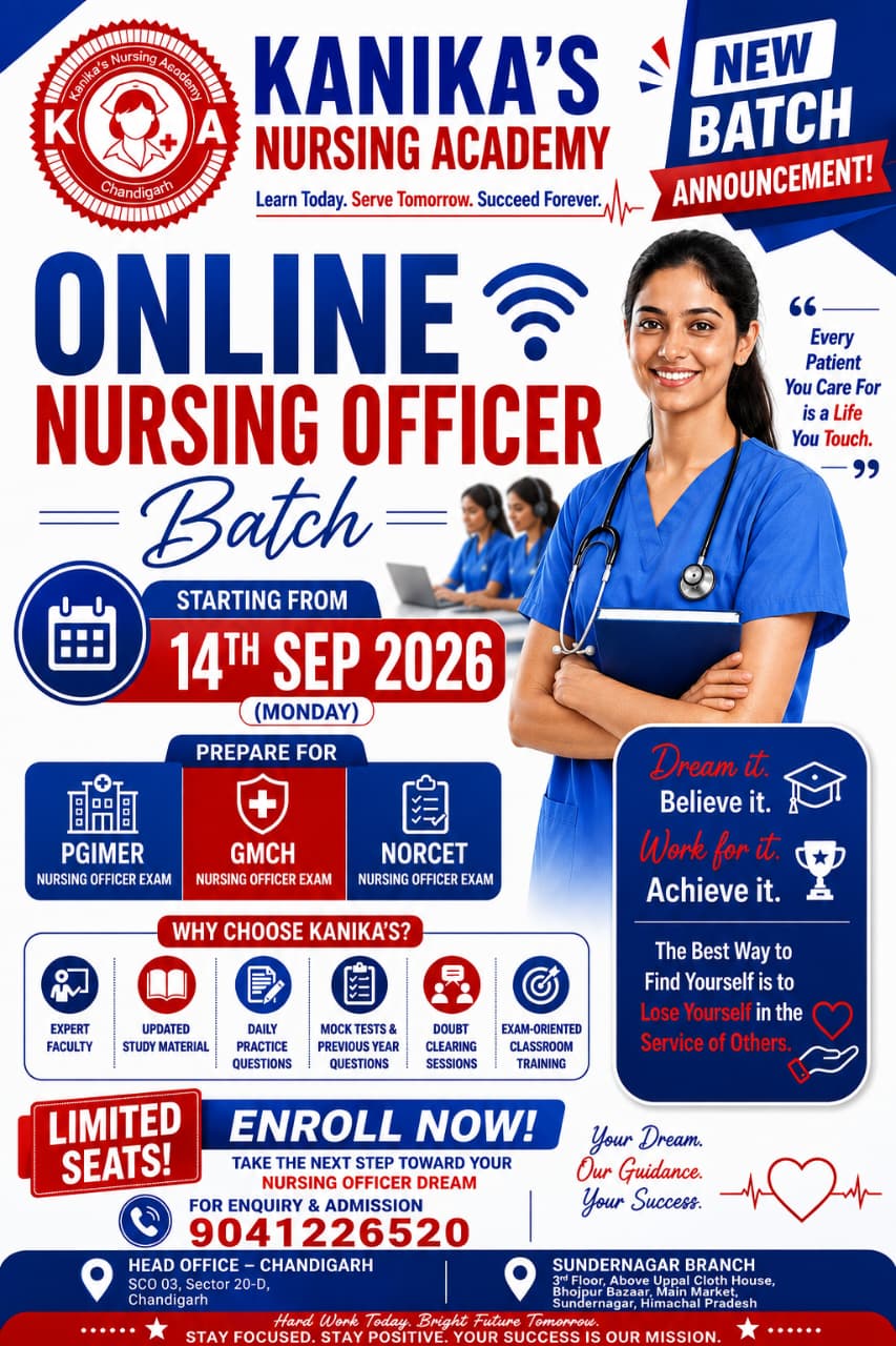 Online Nursing Officer Batch — September 2026 announcement