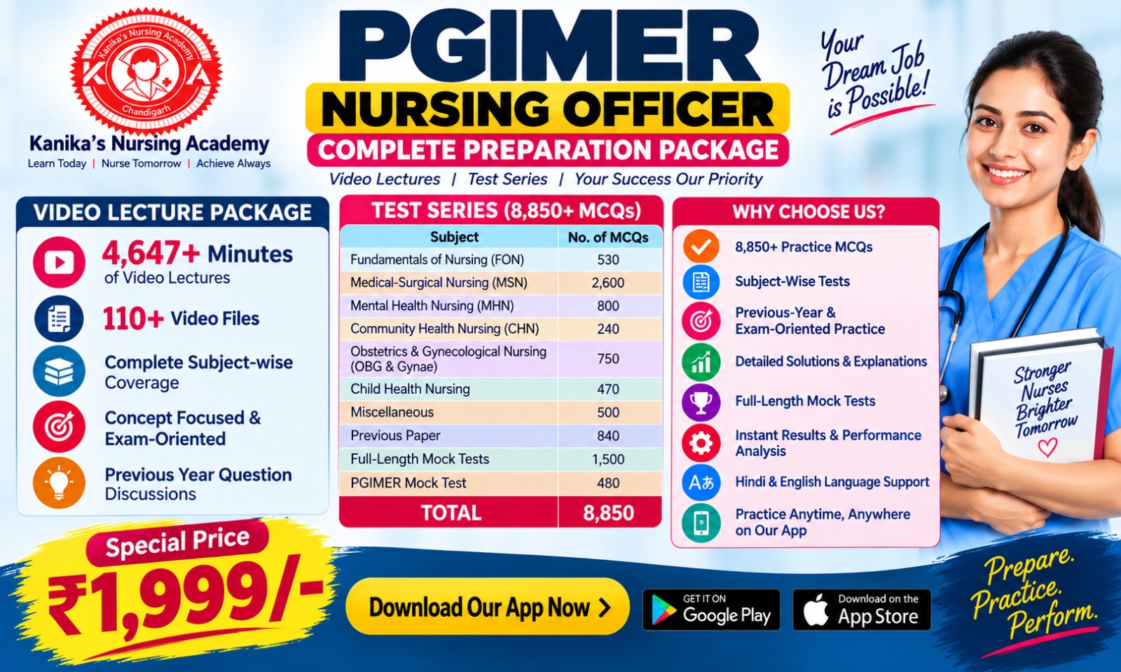 PGIMER Nursing Officer Complete Preparation Package announcement
