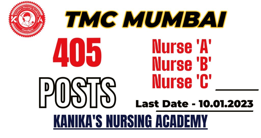 TMC Parel Mumbai 405 posts of Nurse A B C