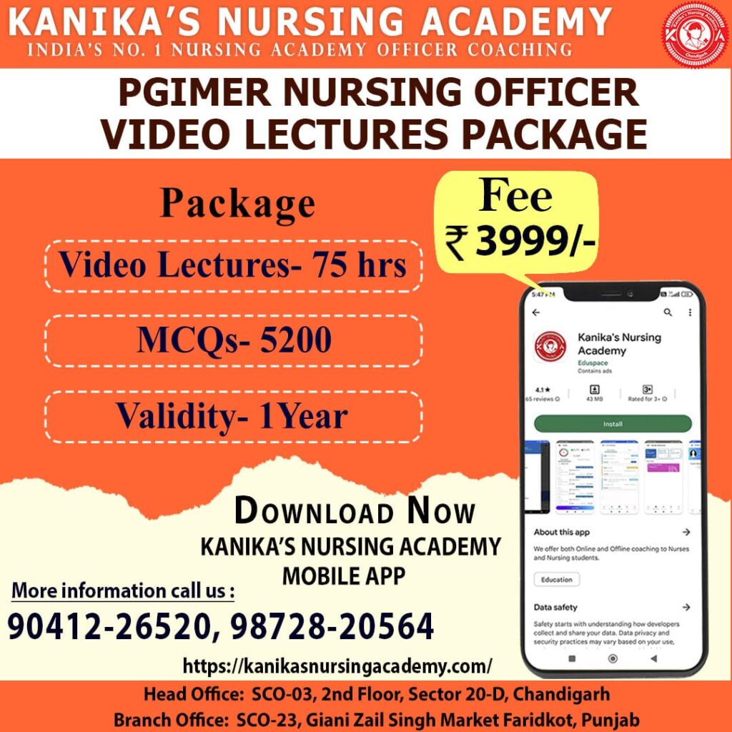 pgimer nursing officer video lecture package