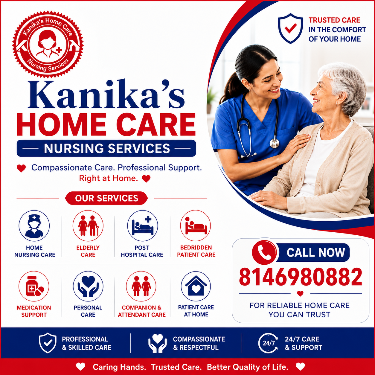 KANIKA’S HOME CARE NURSING SERVICES recruitment banner
