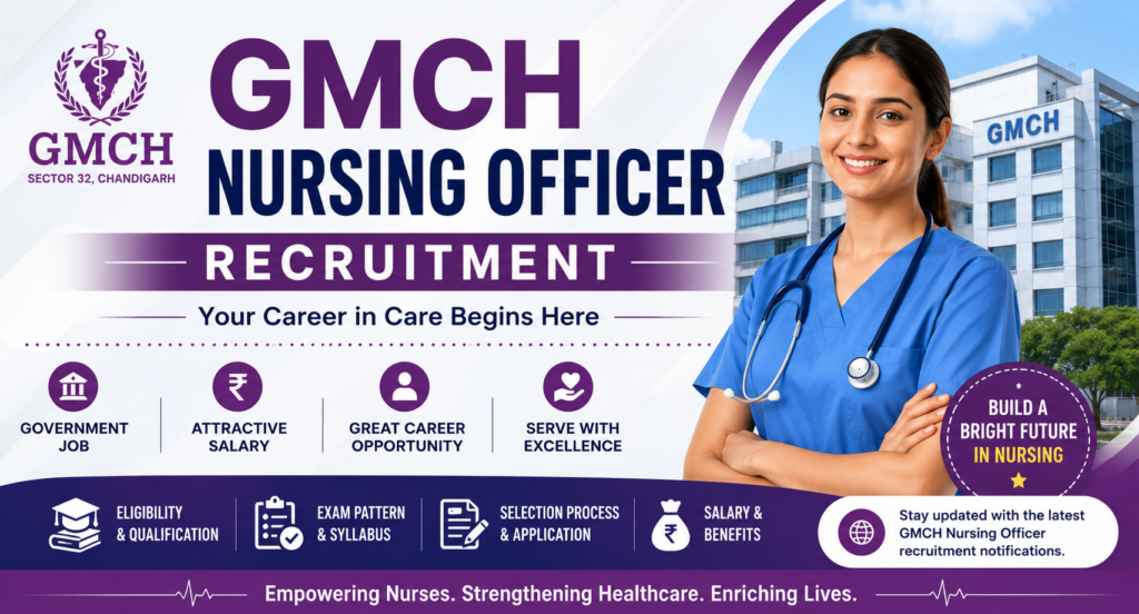GMCH Nursing Officer Recruitment: Eligibility, Salary, Exam Pattern, Syllabus & Selection Process recruitment banner