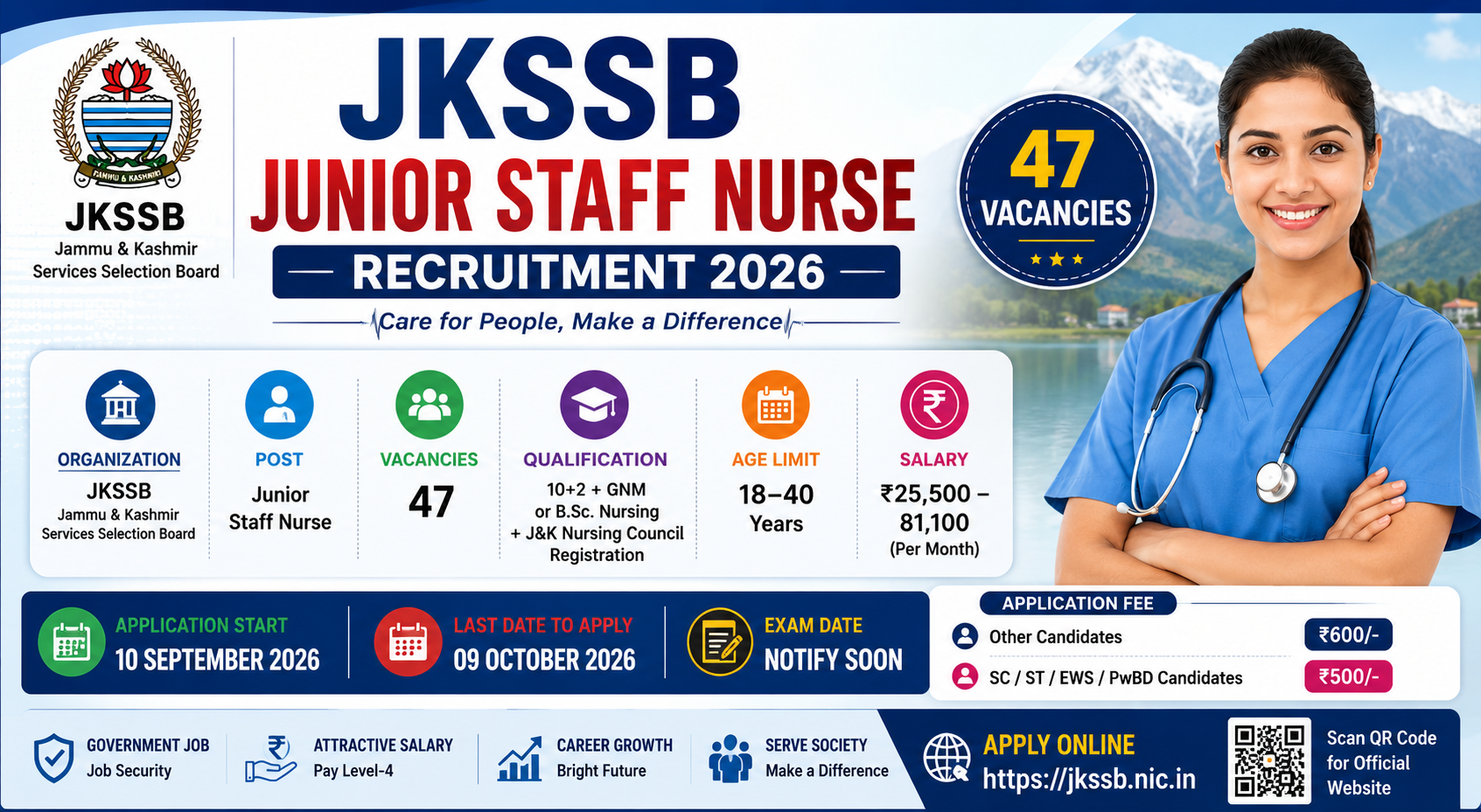 JKSSB Junior Staff Nurse Recruitment 2026 recruitment banner