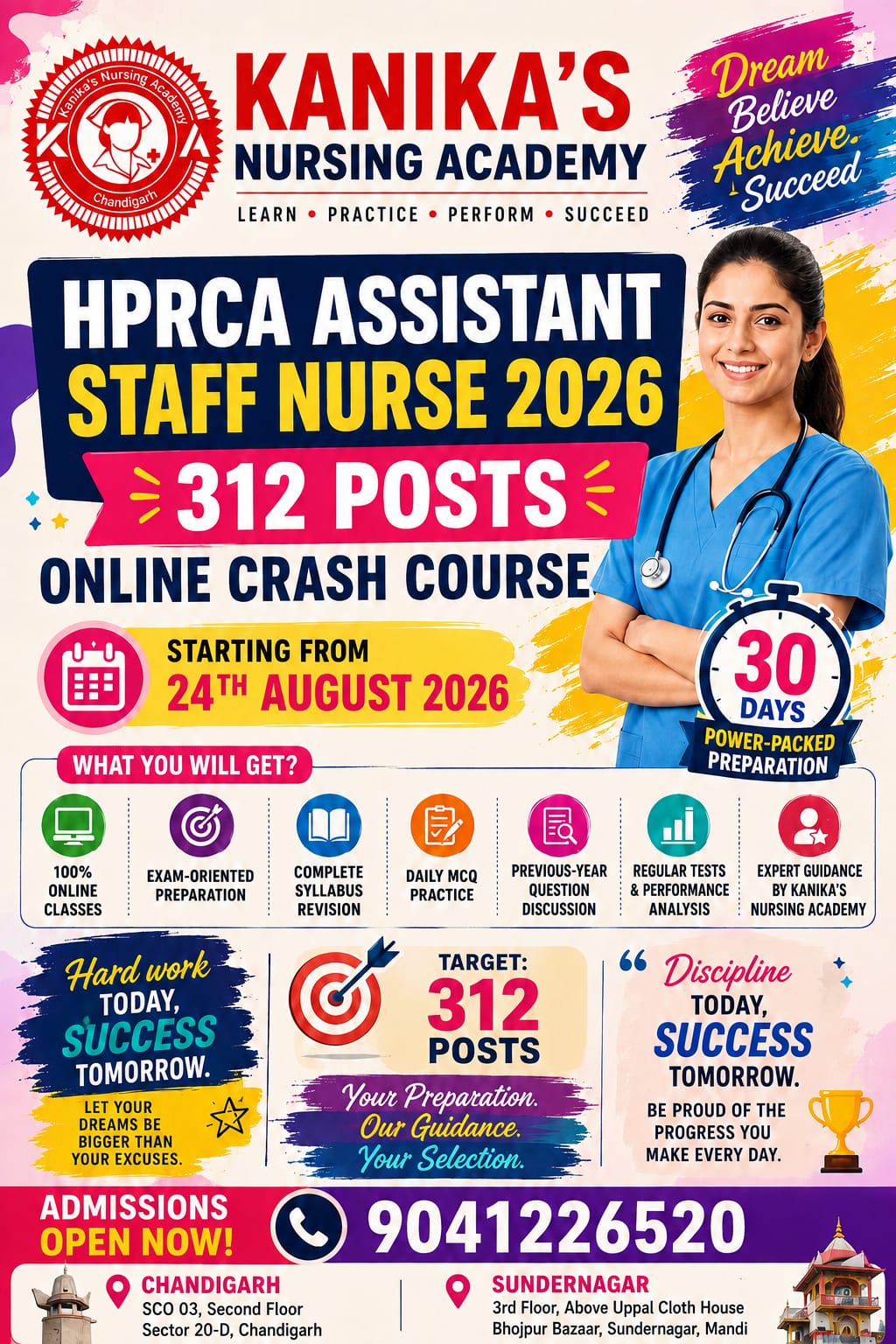 B.Sc. Nursing Entrance Coaching 2027 announcement