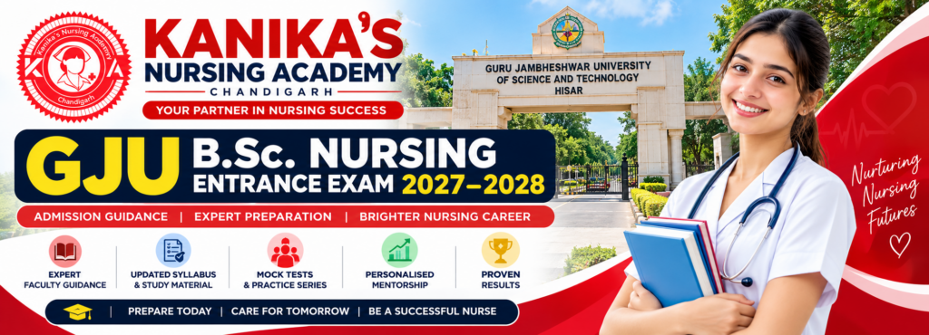 GJU B.Sc. Nursing Entrance Exam 2027 recruitment banner
