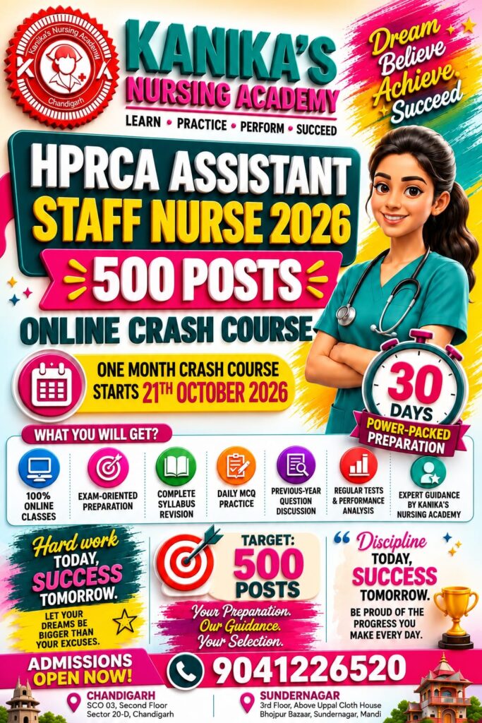 HPRCA Assistant Staff Nurse online crash course announcement
