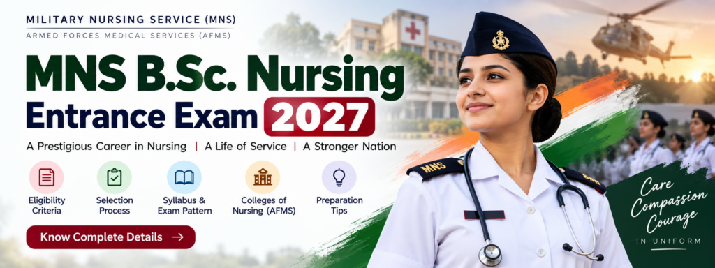 MNS B.Sc. Nursing Entrance Exam 2027 – Eligibility, Selection Process, Syllabus & Preparation Guide recruitment banner