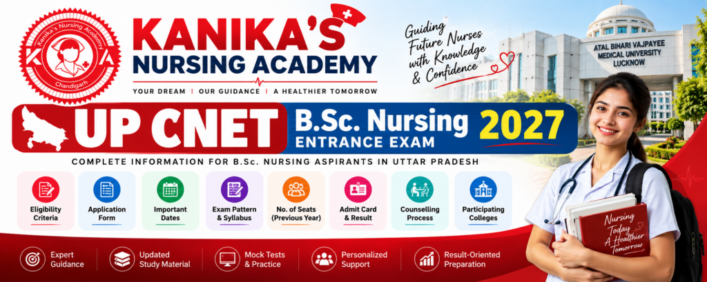 UP CNET B.Sc. Nursing Entrance Exam 2027: Eligibility, Application Form, Exam Pattern, Syllabus, Result & Counselling