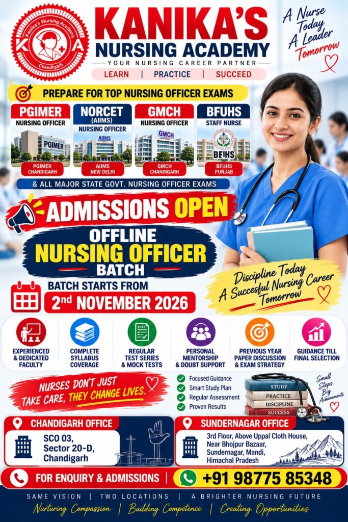 Offline Nursing Officer Batch: 2 November 2026 announcement